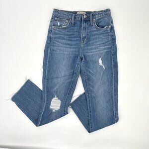 Madewell High Rise Slim Boy Jean Denim Distressed Relaxed Boyfriend Fit size 24